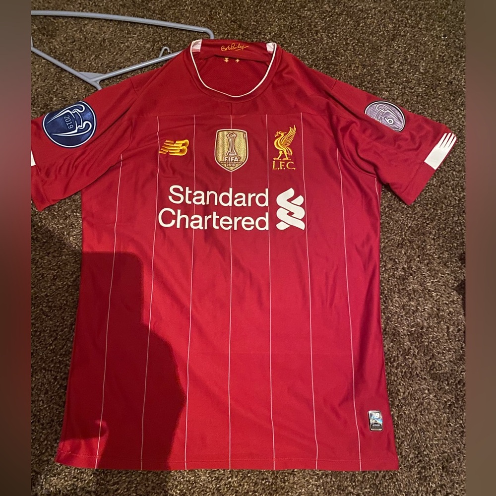 Mens Liverpool lfc Virgil soccer jersey new balance